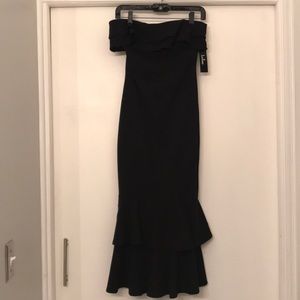 LULU’S ruffled black cocktail dress - NWT